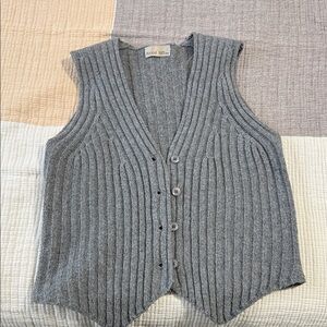BE COOL Charcoal Ribbed Knit Vest